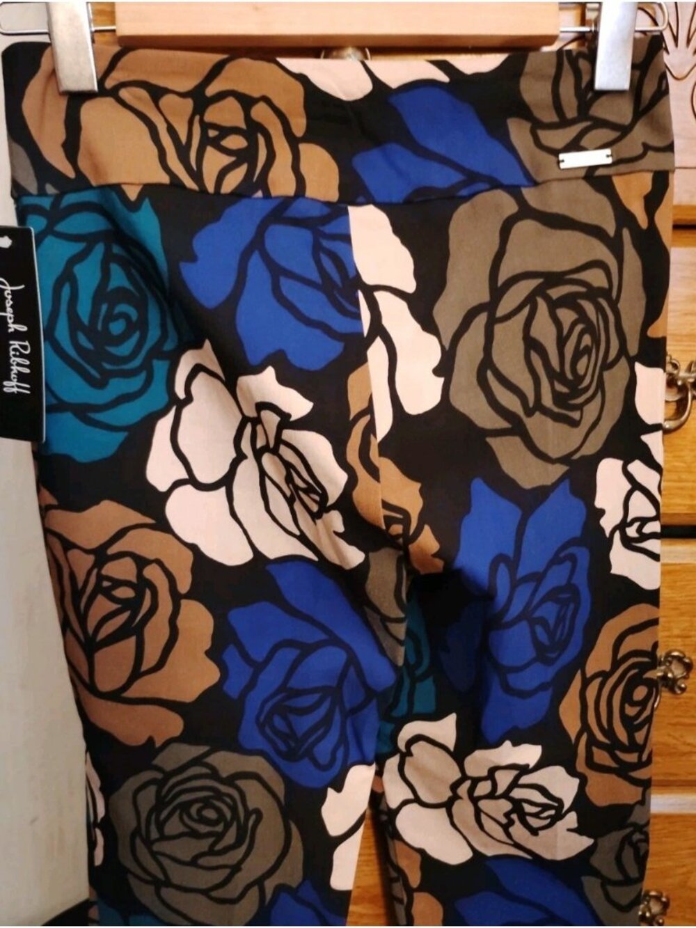 Joseph Ribkoff 28X28 Multi Floral Print Pull On Ankle Crop Pants 223281 Sz 6